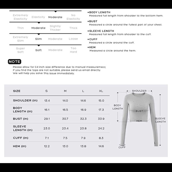 NWOT set Of Three Yoga crop top long sleeve tops - Picture 5 of 8